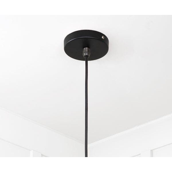 Smooth Brass Flora Pendant in Elan Black | From The Anvil-Ceiling Pendants-Yester Home