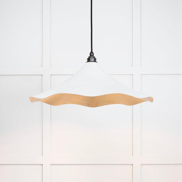 Smooth Brass Flora Pendant in Flock | From The Anvil-Ceiling Pendants-Yester Home