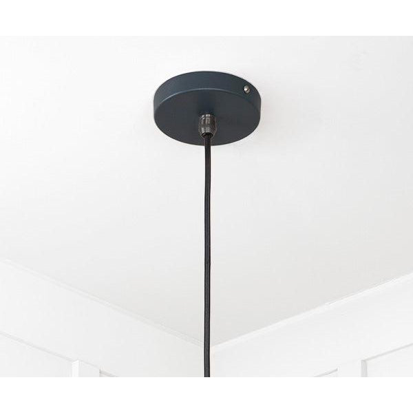 Smooth Brass Flora Pendant in Soot | From The Anvil-Ceiling Pendants-Yester Home