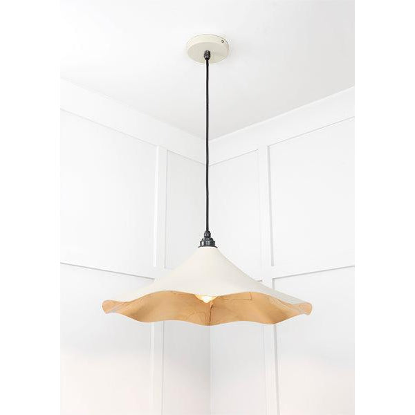 Smooth Brass Flora Pendant in Teasel | From The Anvil-Ceiling Pendants-Yester Home