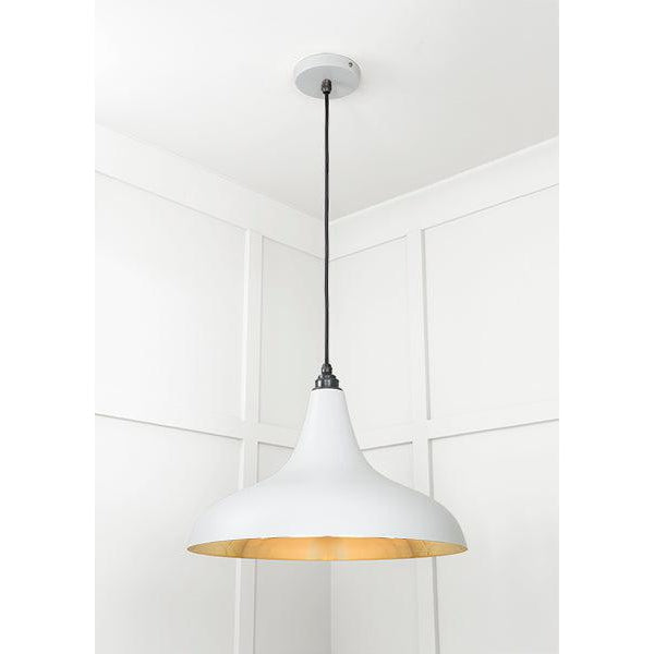 Smooth Brass Frankley Pendant in Birch | From The Anvil-Ceiling Pendants-Yester Home