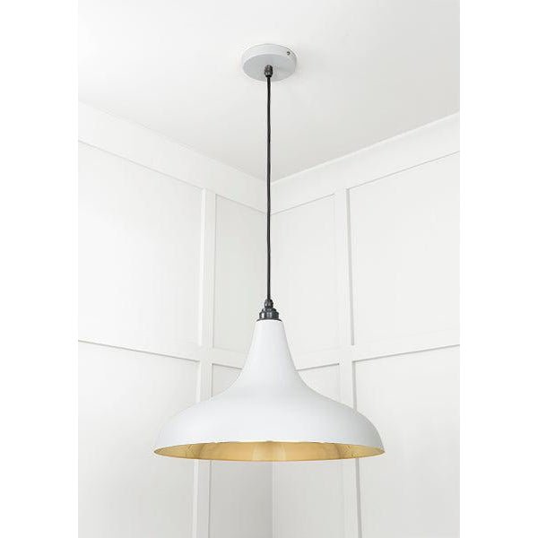 Smooth Brass Frankley Pendant in Birch | From The Anvil-Ceiling Pendants-Yester Home