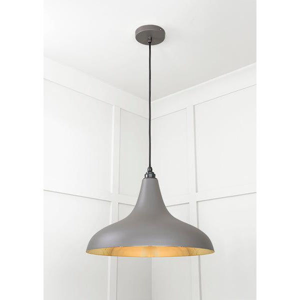 Smooth Brass Frankley Pendant in Bluff | From The Anvil-Ceiling Pendants-Yester Home