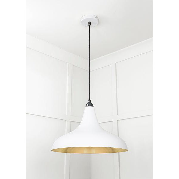 Smooth Brass Frankley Pendant in Flock | From The Anvil-Ceiling Pendants-Yester Home