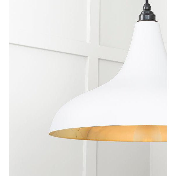 Smooth Brass Frankley Pendant in Flock | From The Anvil-Ceiling Pendants-Yester Home