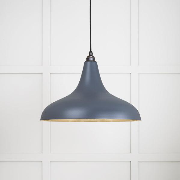 Smooth Brass Frankley Pendant in Slate | From The Anvil-Ceiling Pendants-Yester Home