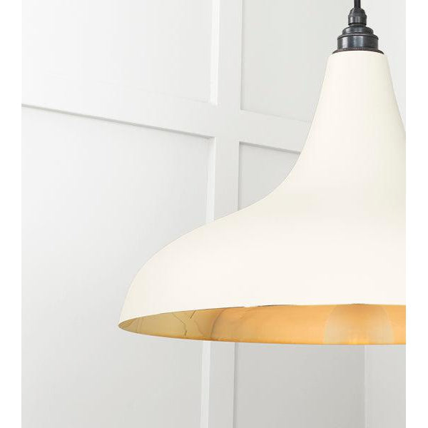 Smooth Brass Frankley Pendant in Teasel | From The Anvil-Ceiling Pendants-Yester Home