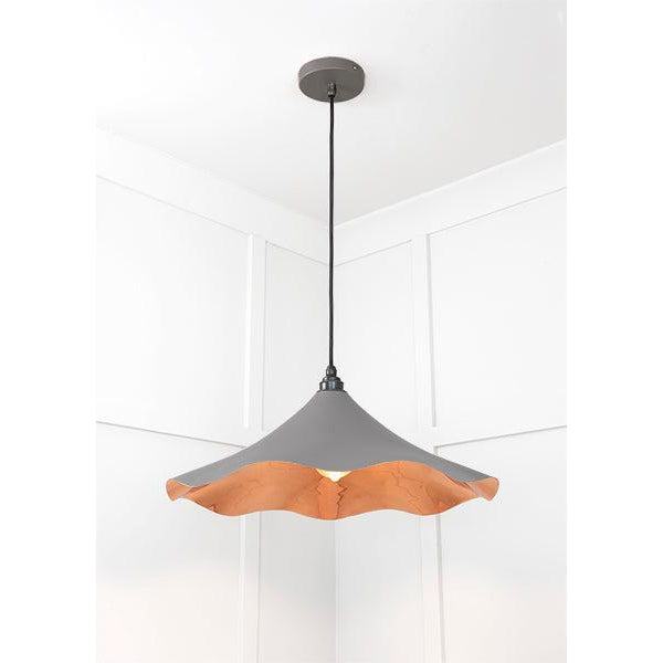 Smooth Copper Flora Pendant in Bluff | From The Anvil-Ceiling Pendants-Yester Home