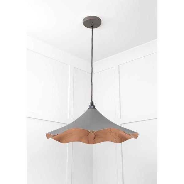 Smooth Copper Flora Pendant in Bluff | From The Anvil-Ceiling Pendants-Yester Home