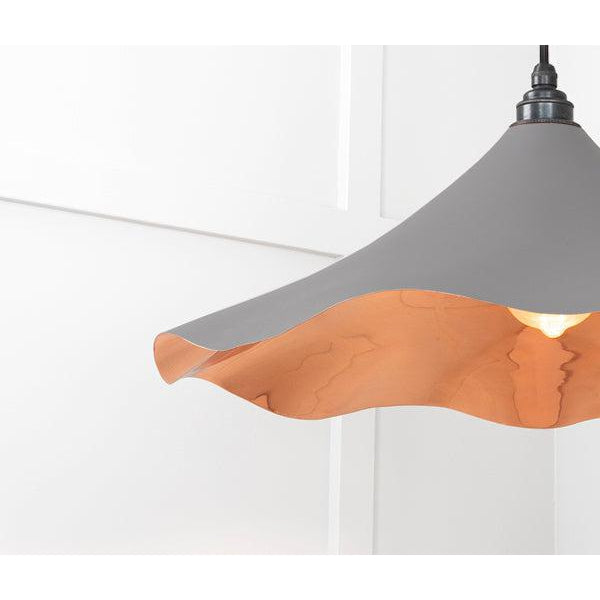 Smooth Copper Flora Pendant in Bluff | From The Anvil-Ceiling Pendants-Yester Home