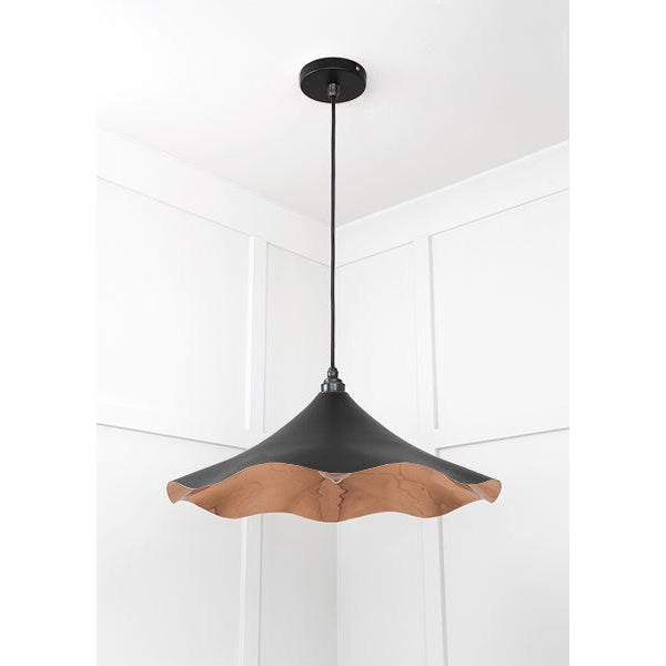 Smooth Copper Flora Pendant in Elan Black | From The Anvil-Ceiling Pendants-Yester Home