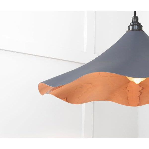 Smooth Copper Flora Pendant in Slate | From The Anvil-Ceiling Pendants-Yester Home