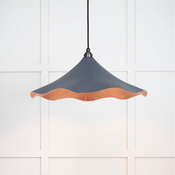 Smooth Copper Flora Pendant in Slate | From The Anvil-Ceiling Pendants-Yester Home