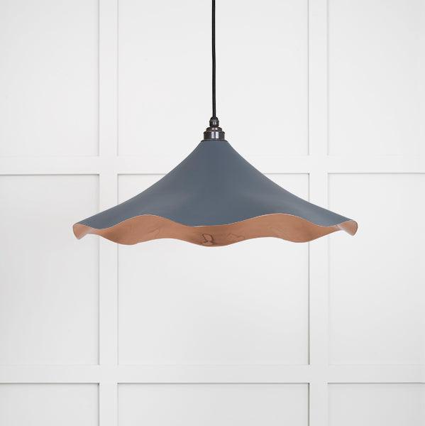 Smooth Copper Flora Pendant in Slate | From The Anvil-Ceiling Pendants-Yester Home