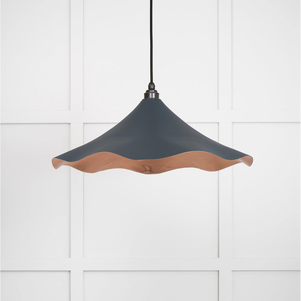 Smooth Copper Flora Pendant in Soot | From The Anvil-Ceiling Pendants-Yester Home