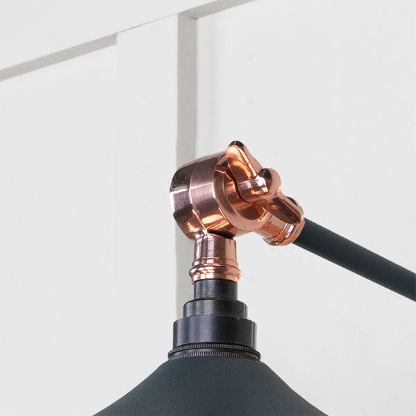 Smooth Copper Flora Wall Light in Soot | From The Anvil-Wall Lights-Yester Home