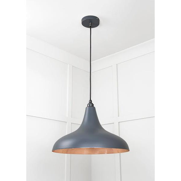 Smooth Copper Frankley Pendant in Slate | From The Anvil-Ceiling Pendants-Yester Home