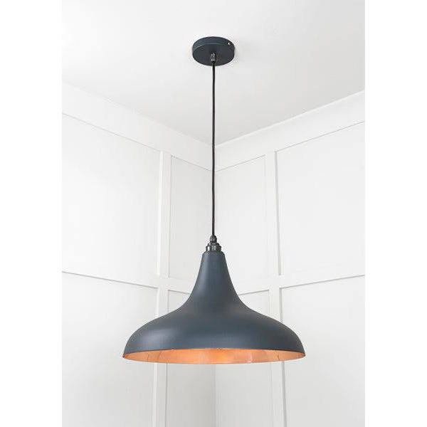 Smooth Copper Frankley Pendant in Soot | From The Anvil-Ceiling Pendants-Yester Home