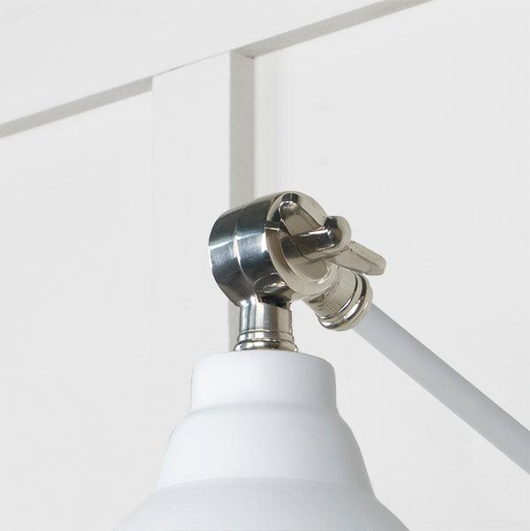 Smooth Nickel Brindley Wall Light in Flock | From The Anvil-Wall Lights-Yester Home