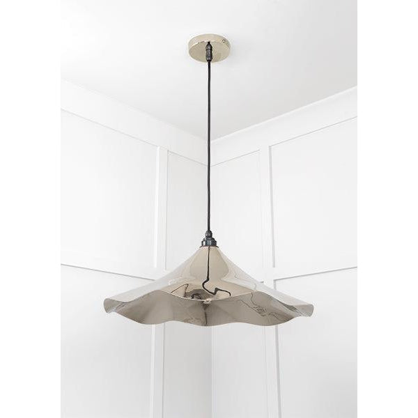 Smooth Nickel Flora Pendant | From The Anvil-Ceiling Pendants-Yester Home