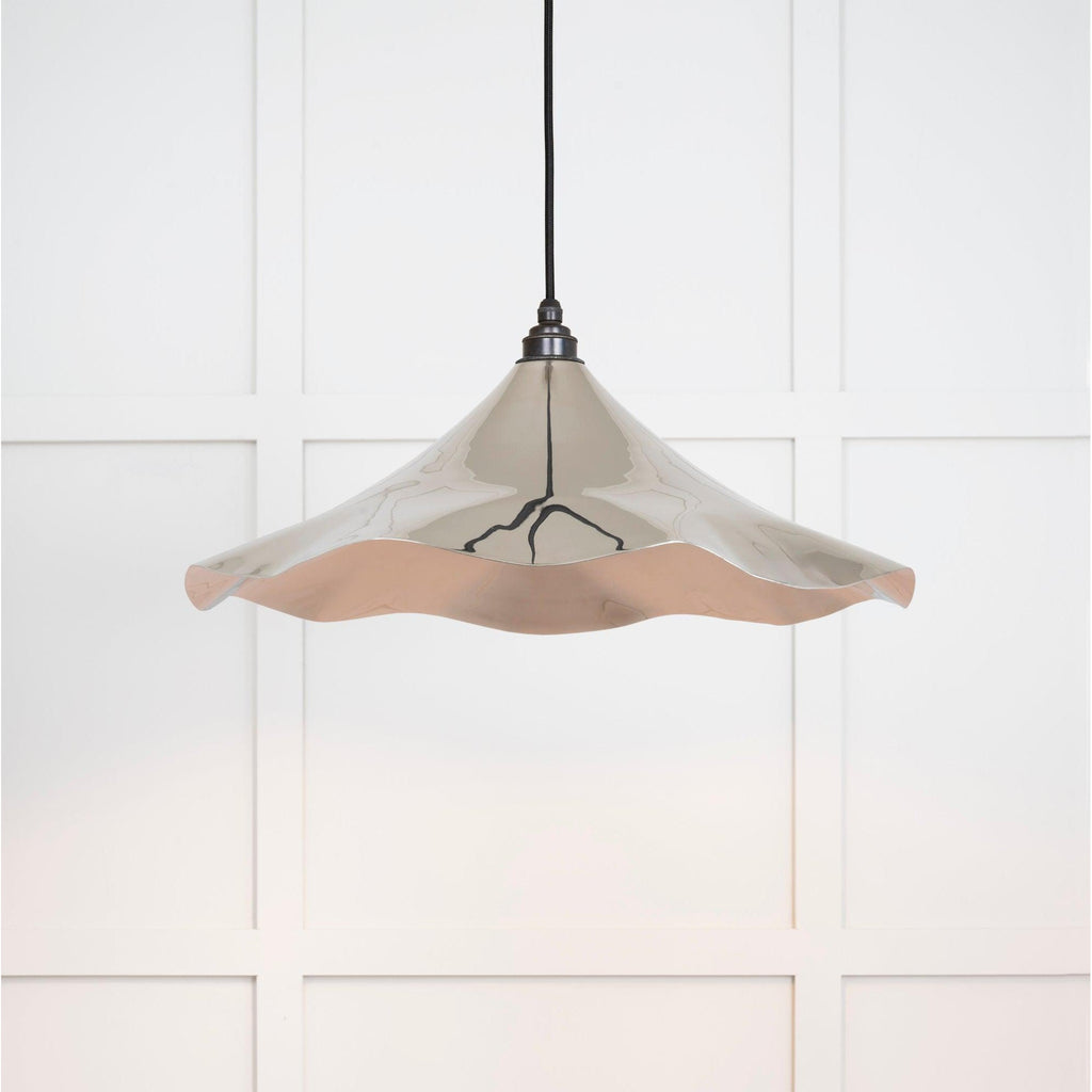 Smooth Nickel Flora Pendant | From The Anvil-Ceiling Pendants-Yester Home