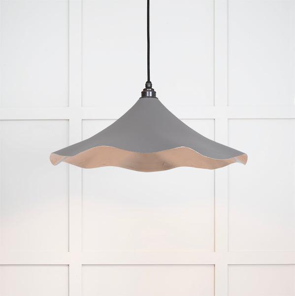 Smooth Nickel Flora Pendant in Bluff | From The Anvil-Ceiling Pendants-Yester Home