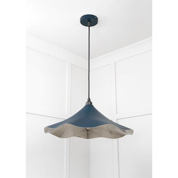 Smooth Nickel Flora Pendant in Dusk | From The Anvil-Ceiling Pendants-Yester Home