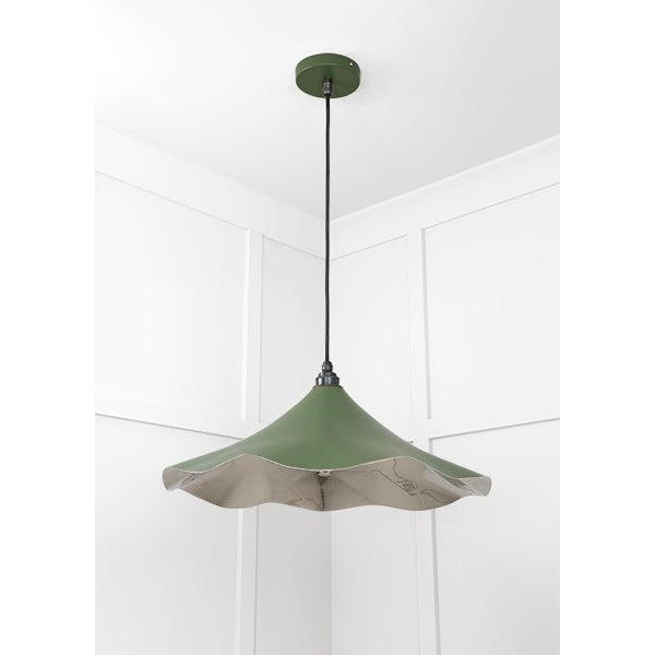 Smooth Nickel Flora Pendant in Heath | From The Anvil-Ceiling Pendants-Yester Home