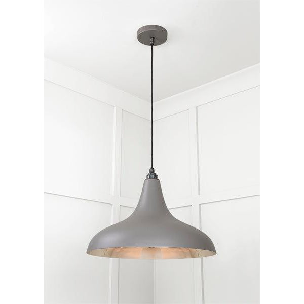 Smooth Nickel Frankley Pendant in Bluff | From The Anvil-Ceiling Pendants-Yester Home