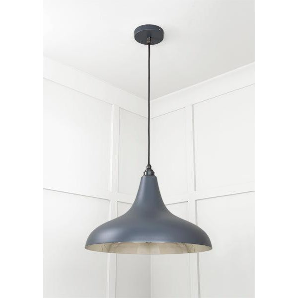 Smooth Nickel Frankley Pendant in Slate | From The Anvil-Ceiling Pendants-Yester Home