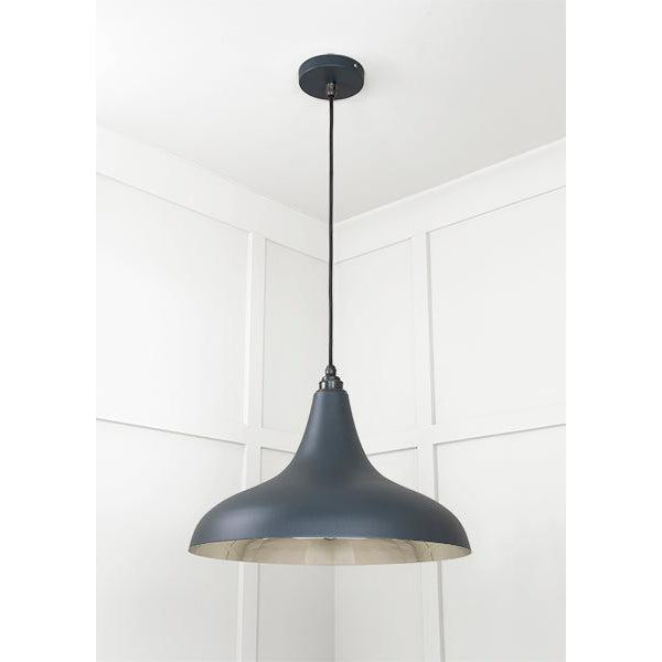 Smooth Nickel Frankley Pendant in Soot | From The Anvil-Ceiling Pendants-Yester Home