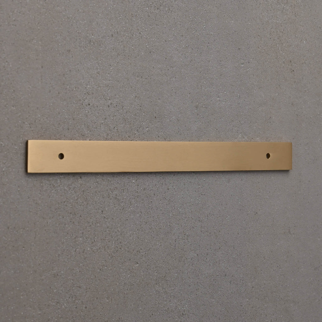 Solid Brushed Satin Brass Square Bar Pull Handles | 4 Sizes-Cabinet Handles-Yester Home