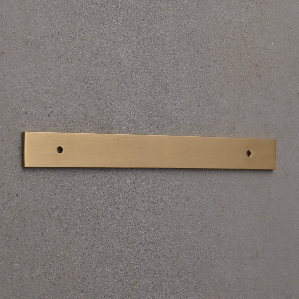 Solid Brushed Satin Brass Square Bar Pull Handles | 4 Sizes-Cabinet Handles-Yester Home