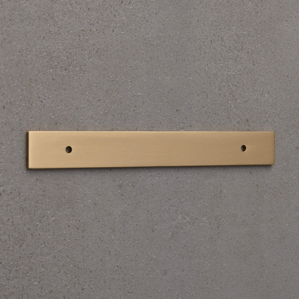 Solid Brushed Satin Brass Square Bar Pull Handles | 4 Sizes-Cabinet Handles-Yester Home