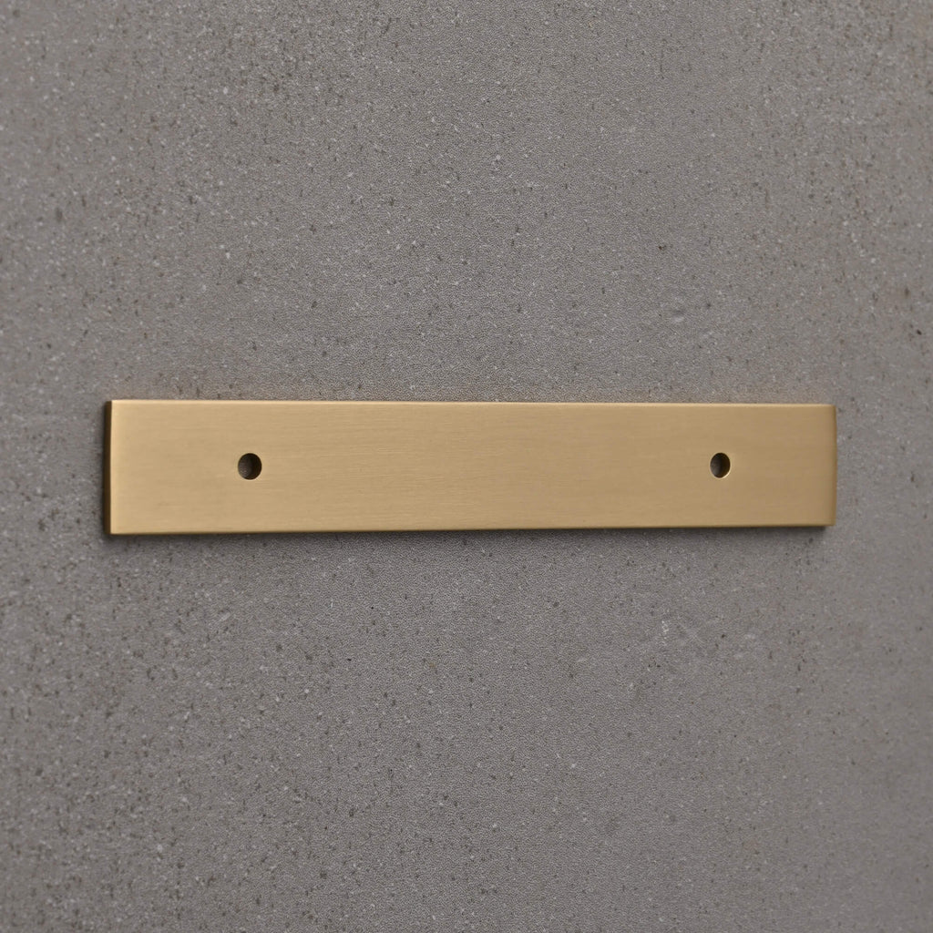 Solid Brushed Satin Brass Square Bar Pull Handles | 4 Sizes-Cabinet Handles-Yester Home