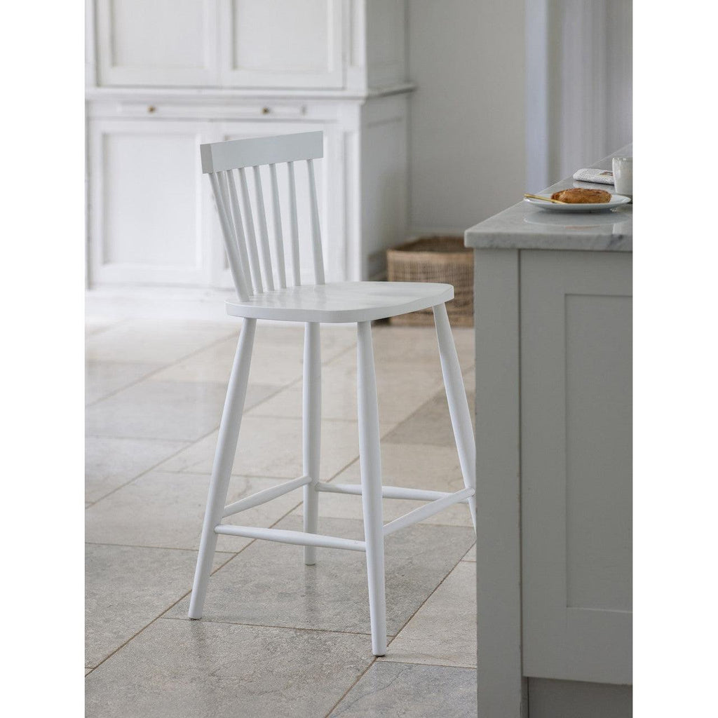 Spindle Bar Stool in Lily White - Beech-Indoor Furniture-Yester Home