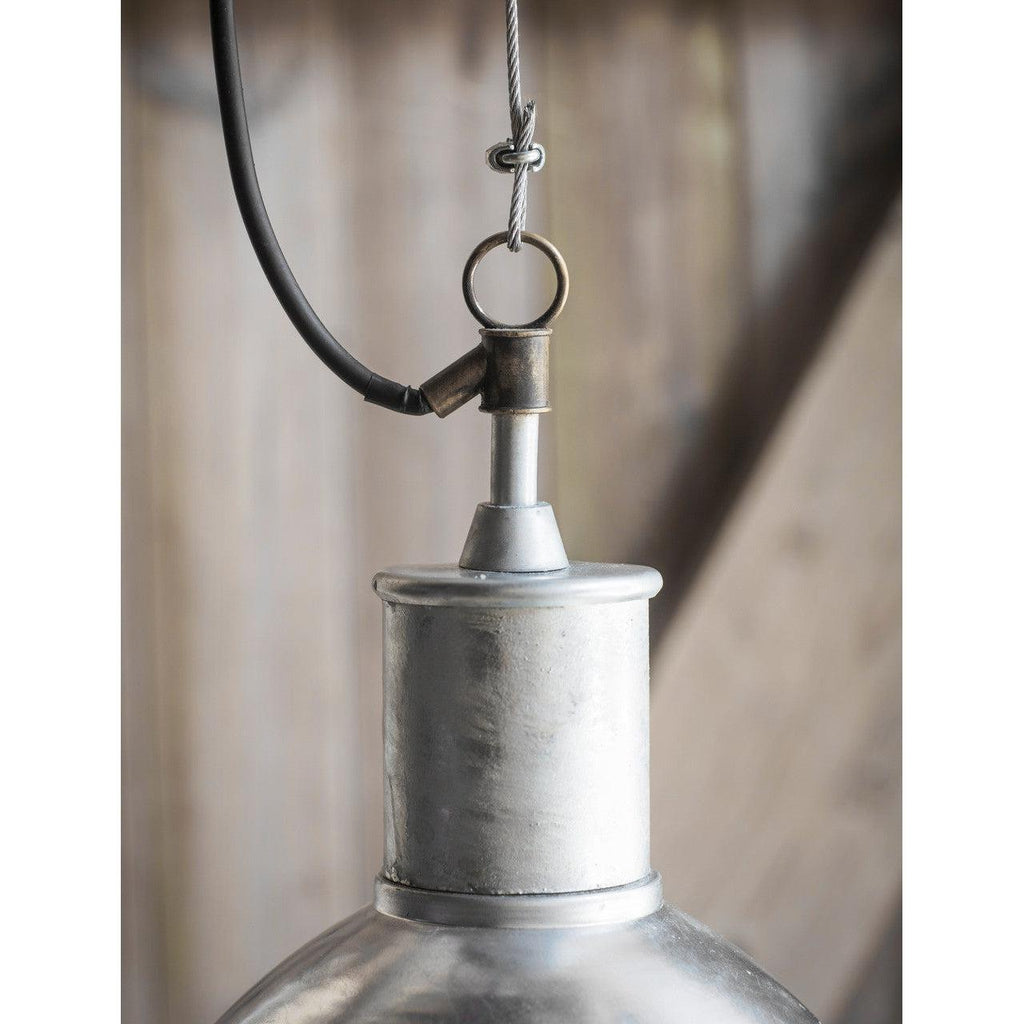 St Ives Bay Outdoor Pendant Light - Galvanised Steel-Pendant Lights-Yester Home