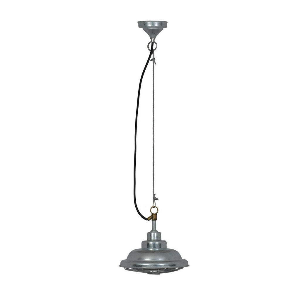 St Ives Mariner Outdoor Pendant Light - Galvanised Steel-Pendant Lights-Yester Home