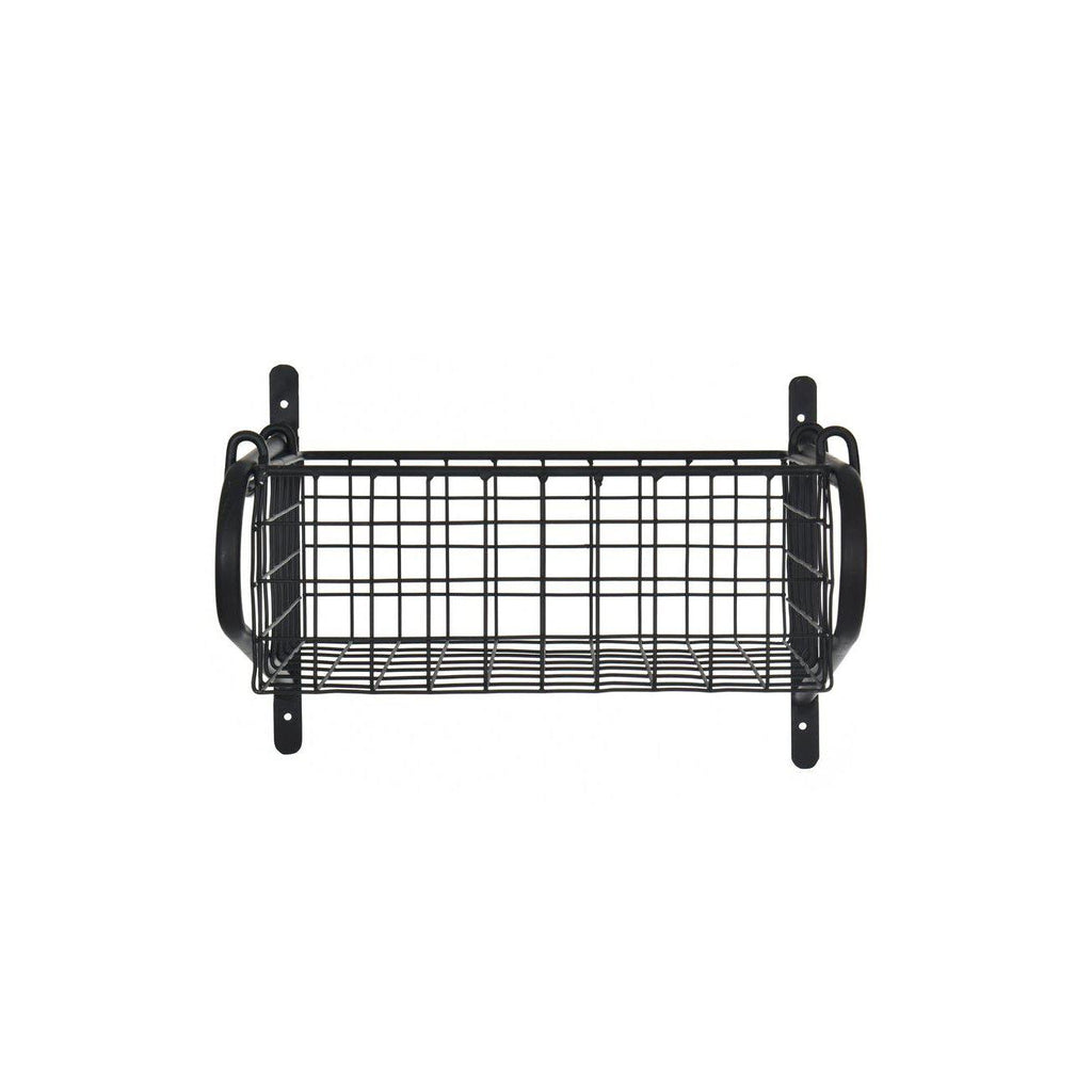 Steel Basket Wall Shelf-Racks & Shelves-Yester Home