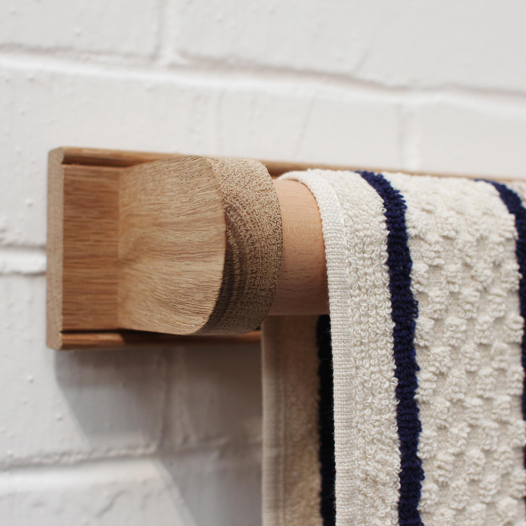 Oak Roller Towel Rail-Kitchen Accessories-Yester Home