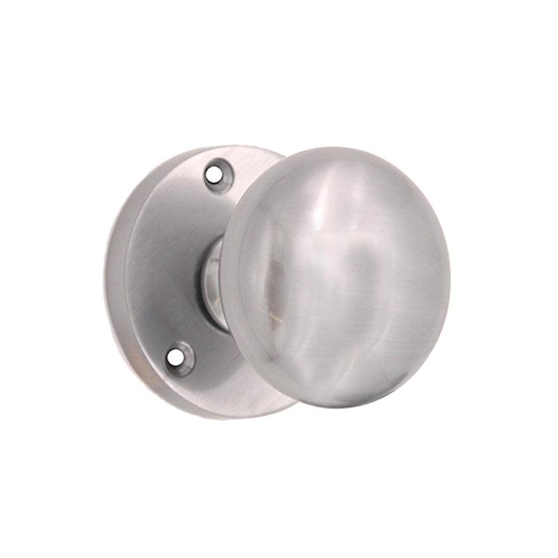 Victorian Door Knob Satin Chrome-Mortice Door Knobs-Yester Home