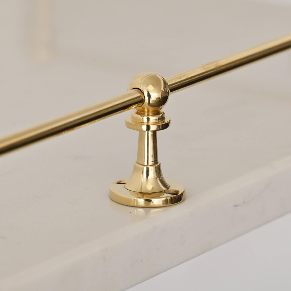 Victorian Polished Brass Gallery Shelf Rail-Gallery Rails-Yester Home