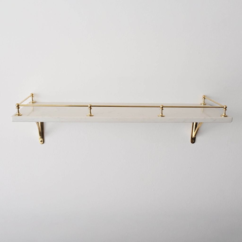 Victorian Polished Brass Gallery Shelf Rail-Gallery Rails-Yester Home