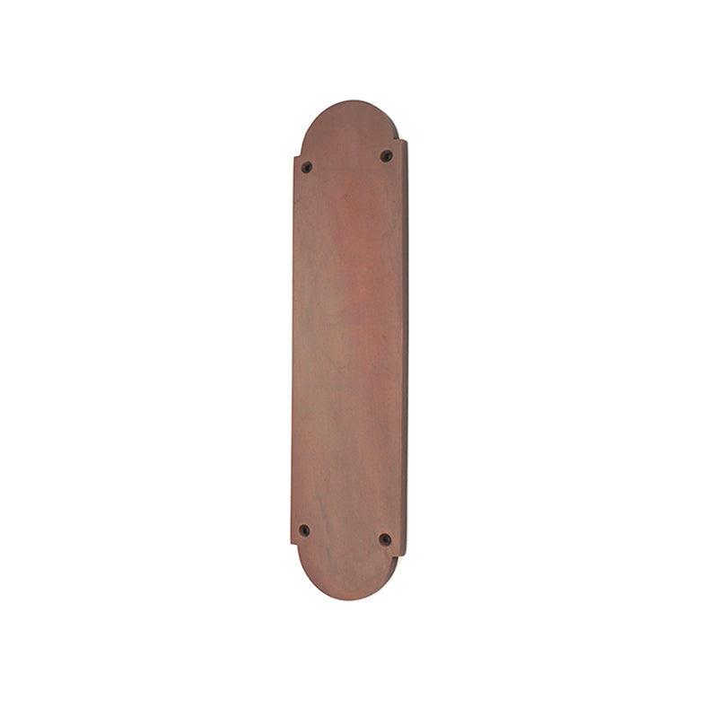 Victorian Half Round Finger Plate 300mm Aged Bronze-Finger Plates & Letter Plates-Yester Home